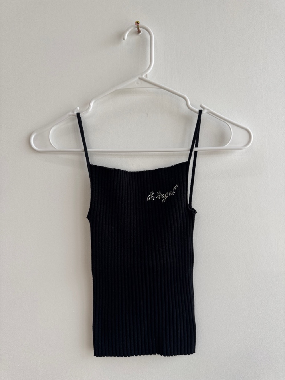 GIU GIU Small Black “Be Angel” Camisole